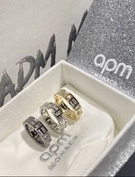 【全新正貨】APM Monaco冰塊戒指情侶款 925銀鑲鋯石 香港代購 實拍不設色差