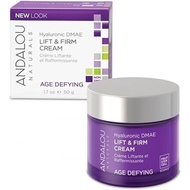 Andalou Naturals Hyaluronic Dmae Lift Firm Skin Cream, 1.7 Ounce Face Moisturizer with Anti Aging Antioxidants, Hydrating, Helps Reduce Fine Lines and Wrinkles