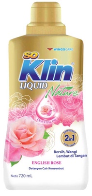 soklin liquid kemasan botol 720ml // pencuci dan pewangi pakaian