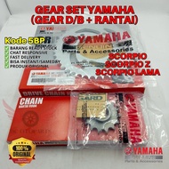 5BP GEAR SET D/B FRONT REAR + SCORPIO CHAIN ORIGINAL YAMAHA GENUINE PARTS, SCORPIO GEAR SET PACKAGE,