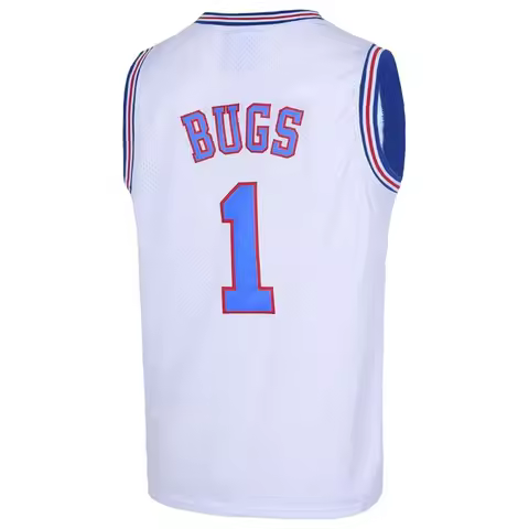 AA 1 Bear House Anime Costume Movie Space Jam # 1 BUGS Cosplay Tune Squad Bunny Basketball Jersey Ha