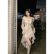 Dream Seven77 Women's Ruffled Tie-Dye Dress - Off-The-Shoulder Asymmetric Fit | Spring 2023