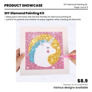 DIY Diamond Painting Kit for Kids – Art Frame Holiday Set Frame Educational Activity Children