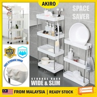 (Crazy Sales) AKIRO Multi-Purpose Space Saving Moving Shelf Garden Kitchen Home Organizer Storage Ca