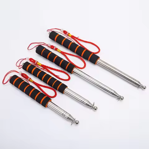 1.6/2/2.5/3M Upgrade Bold Flexible Handle Flagpole Telescopic Tour Guide Banner Flagstaff Teaching S