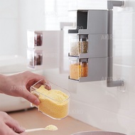 360 Rotate Wall Mount Spice Rack Seasoning Storage Box Jar Containers/herbs storage kitchen containe