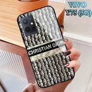 Softcase Glass Kaca VIVO Y75(5G) - Casing hp VIVO Y75(5G) [ S03 ].