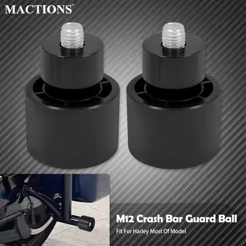 2X Motorcycle Crash Bar Guard Ball M12 Crash Bar Engine Guard Collision Protector For Harley Softail