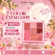 OFFICIAL Alyssa Madeline 7-Color Multi-functional Eyeshadow Palette Glitter Eye Shadow Matte Makeup 