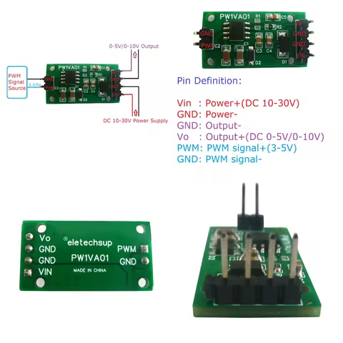 PWM to DAC Converter 0-100% Pulse signal to 0-5V/0-10V Voltage output for Arduino For UNO MEGA PLC