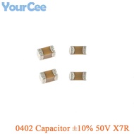 200pcs 0402 SMD Capacitor ±10% 50V X7R 1.2nF 1.5nF 1.8nF 100nF 10nF 150pF 15nF 180pF 1nF 2.2nF 2.7nF