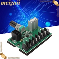 MEIGUII PWM Fan Splitter, DC 12V 6Pin Power Interface Fan Splitter Controller Hub, Practical 8 Chann