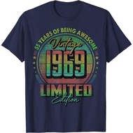 Men's cotton T-shirt Vintage 1969 Limited Edition Shirt 55 year old 55th Birthday T-Shirt