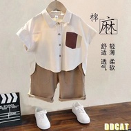 Boy's Shirt Set Baby Boy Cotton Short-Sleeved Shirt Shirt Style