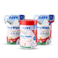 FIFFY BABY WIPES FRAGRANCE FREE WIPES 100'S CAN + 100'S REFILL X 2 (98-500) BABY WIPES WET WIPES