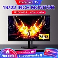 Monitor 19 Inch Flat 75HZ Monitor Gaming 22 Inch LED Monitor  FULL HD 1080P HDMI Computer Monitor