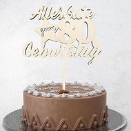 Cake Decoration 80th Birthday Man Woman Wooden 5 mm Cake Decoration 80th Birthday Decoration Happy 8