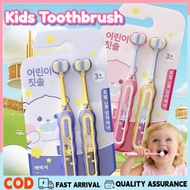 Kids Toothbrush with 3-Sided Bristles Soft Deep Cleaning Brush for Effective Oral Care In All Angles