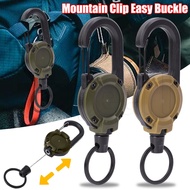Heavy Duty Retractable Pull Steel Wire Carabiner - Anti Lost Keyring Hook - Portable for Travel Outdoor - Anti-theft Backpack Key Holder - Easy To Pull Telescopic Rope Buckle