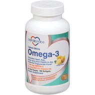Omega 3 Lemon Minis + Vitamin D3, 1,100 mg Omega-3 in Triglyceride Form and 600 IU Vitamin D3, Easy-