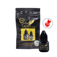 1 Bottle 5ml Lady Black Eyelash Extension Glue Fast Drying False Eyelash Extension Glue Over 6 Weeks