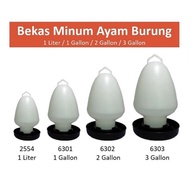 (1 LITER/1GALLON/2 GALLON/3GALLON) BEKAS MINUMAN / MINUM AIR AYAM BURUNG / POULTRY CHICKEN WATER FEE