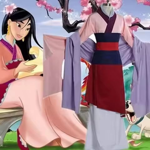 Women's Hanfu Cosplay Costume Mulan Anime Outfit Traditional Chinese Performance Wardrobe Spring 202