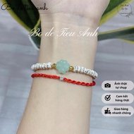 Moon Bodhi bracelet mixed with lucky 4-leaf clover