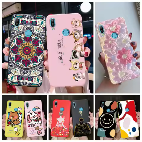 For Huawei Y6s 2019 Case Huawei Y9s Phone Case Fashion Flower Soft Silicone Back Cover For Huawei Y6