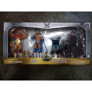WWE Elite Then Now Forever Together Hulk Hogan Rocky Maivia "Stone Cold" Steve Austin Becky Lynch Wr