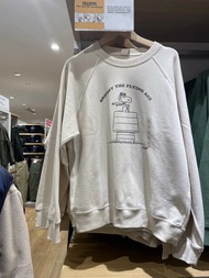 ญี่ปุ่น UNIQLO U ครอบครัวไดอารี่ U ครอบครัวสำหรับทั้งหญิงและชายคนรักแขนยาวพิมพ์ Snoopy 467110/468905