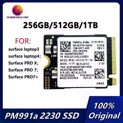 Original PM991a 1TB 512GB 256GB SSD M.2 2230 Internal Solid State Drive PCIe3.0x4 NVME SSD For Micro