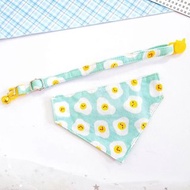 Lovely Fried eggs Bandana Cat Collar with Breakaway Safety Buckle, Dog Collar