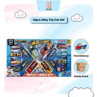 🇲🇾14 pcs Alloy Toy Car Set for Children Little Boy/Permainan Model Kereta Lastik Budak Lelaki🔥Ready Stock🔥
