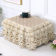New Beautiful Microwave Oven Cover European Universal Microwave Oven Cover Towel Oven Cover Cloth Anti-dust Cover Cloth Lace Coffee Color
