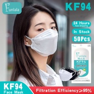 50pcs KF94 Mask Made in Korea KF94 Facemask 4ply Design Medicos Mask Non-woven Disposable 50 Pcs Unisex White Color Single Free Shipping