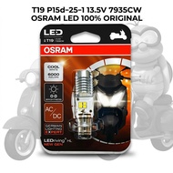 OSRAM LED T19 P15d-25-1 13.5V 7935CW Cool White Super Bright 100% Original Mentol Lampu Depan