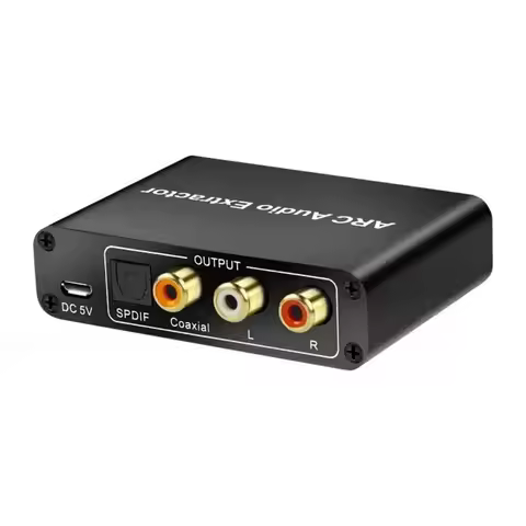 DAC SPDIF Coaxial RCA ARC Audio Adapter 3.5mm Jack Output L/R Coaxial SPDIF Jack ARC Audio Adapter E