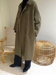 Mischa Coat 手縫雙排扣拉克蘭羊毛大衣