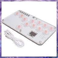 (Y W Z H) Fighting Stick Controller  Colorful RGB Light Fighting Game  Game Keyboard for PC   Switch