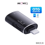 USB OTG iP L 8-pin Port Adapter Support External HDD/SSD up to 4TB with Power Assist