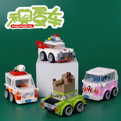 Decool Super Racing Pull Back Car Building Blocks T2 Ghostbusters Bus Racers Bricks Toys For Boys Ki