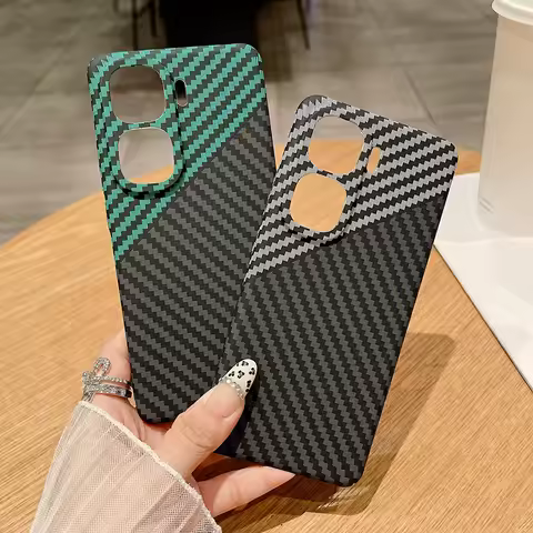 Ultra-Thin Frosted Carbon Fiber Texture Case for iQOO Neo 10 Neo 9 Pro IQOO 13 iQOO 12 iQOO 11 Skin 