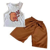 HFB Capybara Racer Sando and Short Terno for Kids 4-7 yrs old