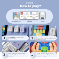 GiiKER Super Slide Puzzle Games 500+ Challenges Brain Teaser Puzzle Toys  For  Kids  Lavender  ULTIM