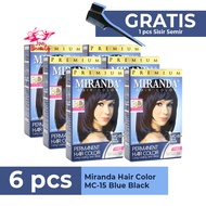 Paket Miranda Blue Black Isi 6 / Blue Black / Biru Kehitaman miranda isi 6 / Semir Rambut Blue Black