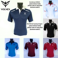 Volnex Men's Poloshirt Big Size Combination Collar Short Sleeve Fashion Collar Boys Tops WCOM2