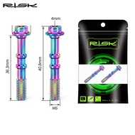 RISK Bicycle Hydraulic Hose Screws for Shimano/AVID/GUIDE Titanium Alloy Disc Brake Tubing Connec Oi