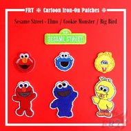 Cartoon - Sesame Street Patch Elmo Cookie Monster Big Bird Diy Sew on Iron on Badges Patches Apparel Appliques