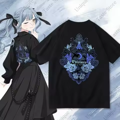 Anime BanG Dream T Shirt ‌Ave Mujica Oblivionis Same Print T-shirt Harajuku Fashion High Quality Cot